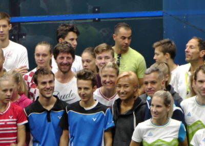 Die Österreichischen TeilnehmerInnen der Einzel-Squash-EM 2018 in Graz
