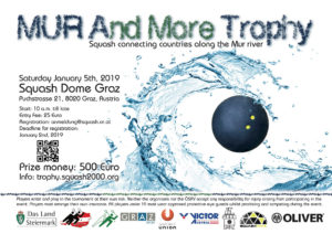 Squash Mur And More Trophy 2019 Graz - Official Tournament Poster